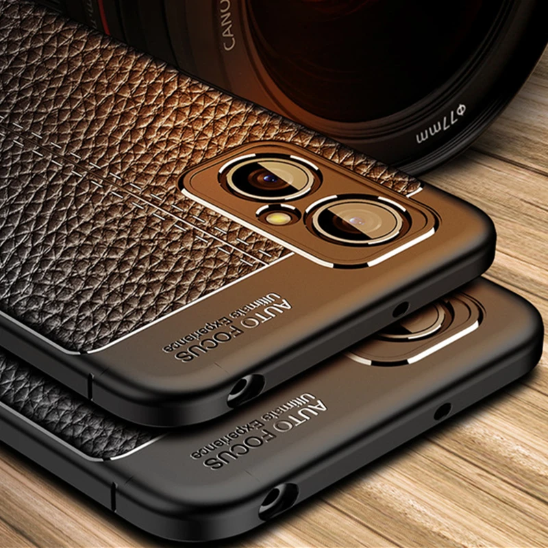 For Poco M4 Case for Poco M4 Pro Cover Funda Shell Shockproof TPU Soft Leather Phone Coque Bumper for Poco M4