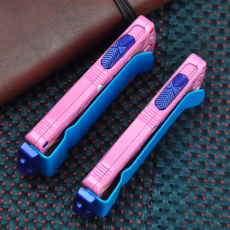 Тактический карманный нож Exocet Micro OTF TechKnife Dessert Warrior Donut Pink EXO