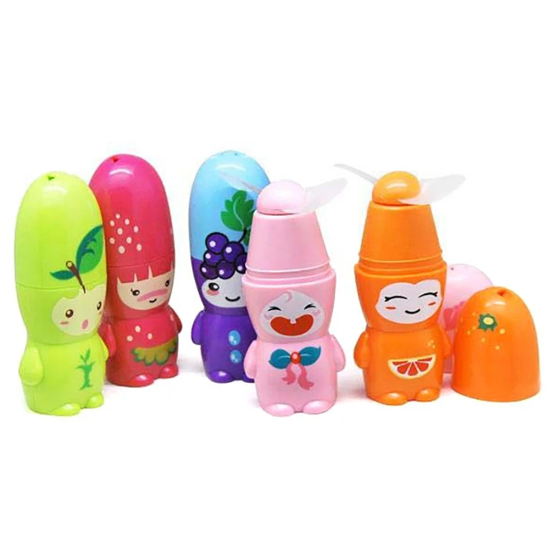 Портативный Летний мини-вентилятор с фруктами мультяшный настольный мини-Веер