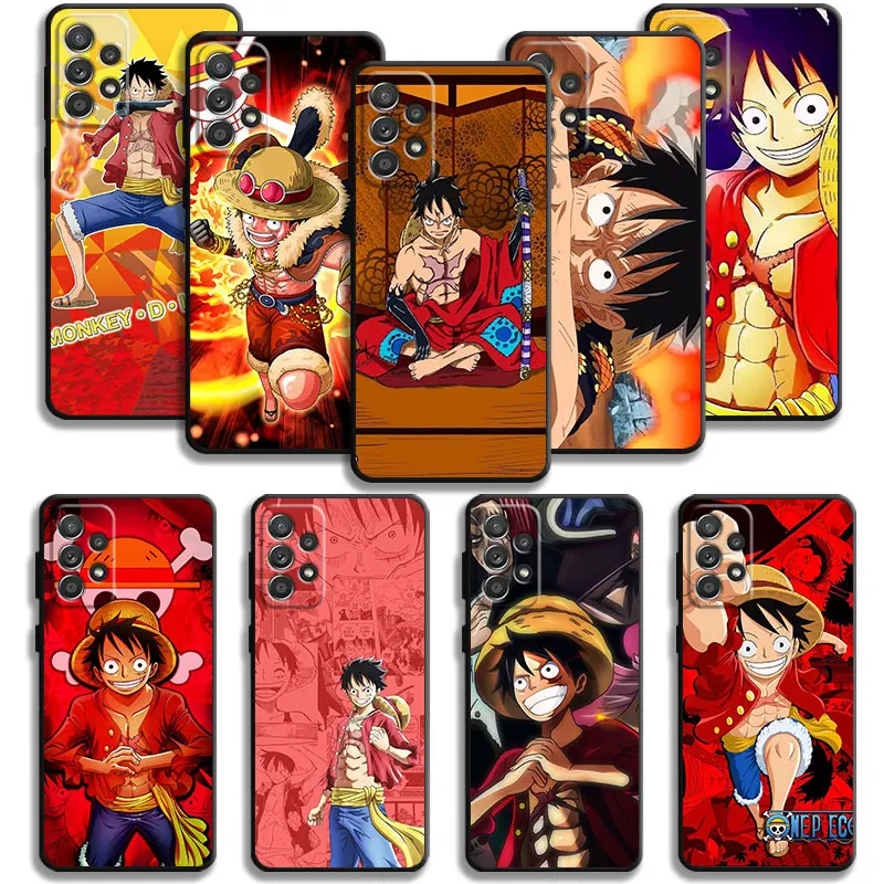 Phone Coque For Samsung A13 5G A21s A52 A53 A32 4G A51 A12 A22 A73 A11 A31 A72 A33 A23 A41 A71 TPU Straw Hat Boy Luffy One Piece