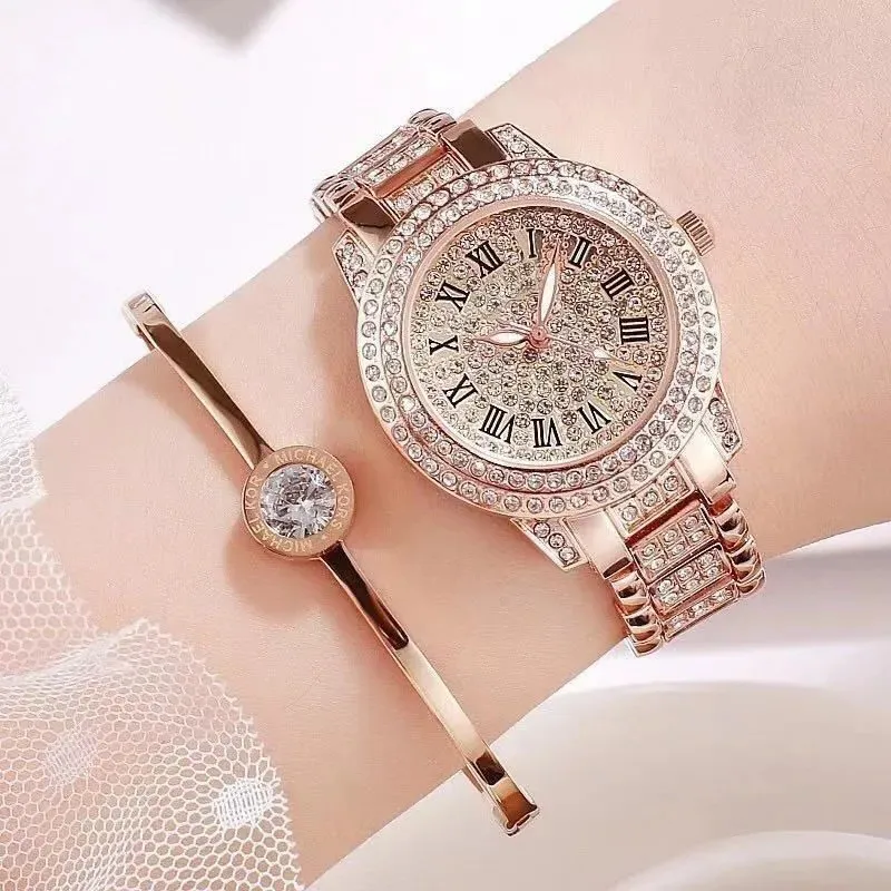 Deesio Casual Elegant All-Star Women's Quartz Watch Shiny Fine Zircon Mechanical Lady Wristwatches Luxury fashion gifts