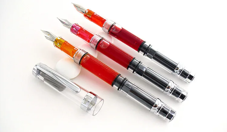 Hero Industry Yongsheng 698 Transparent Demonstration Ink Pen Piston Inking