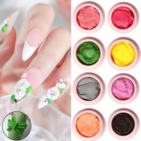 nail uv mud 3d carved nail sculpture embossment gel removable french neon pigment colorful manicure diy nail art gel glue
