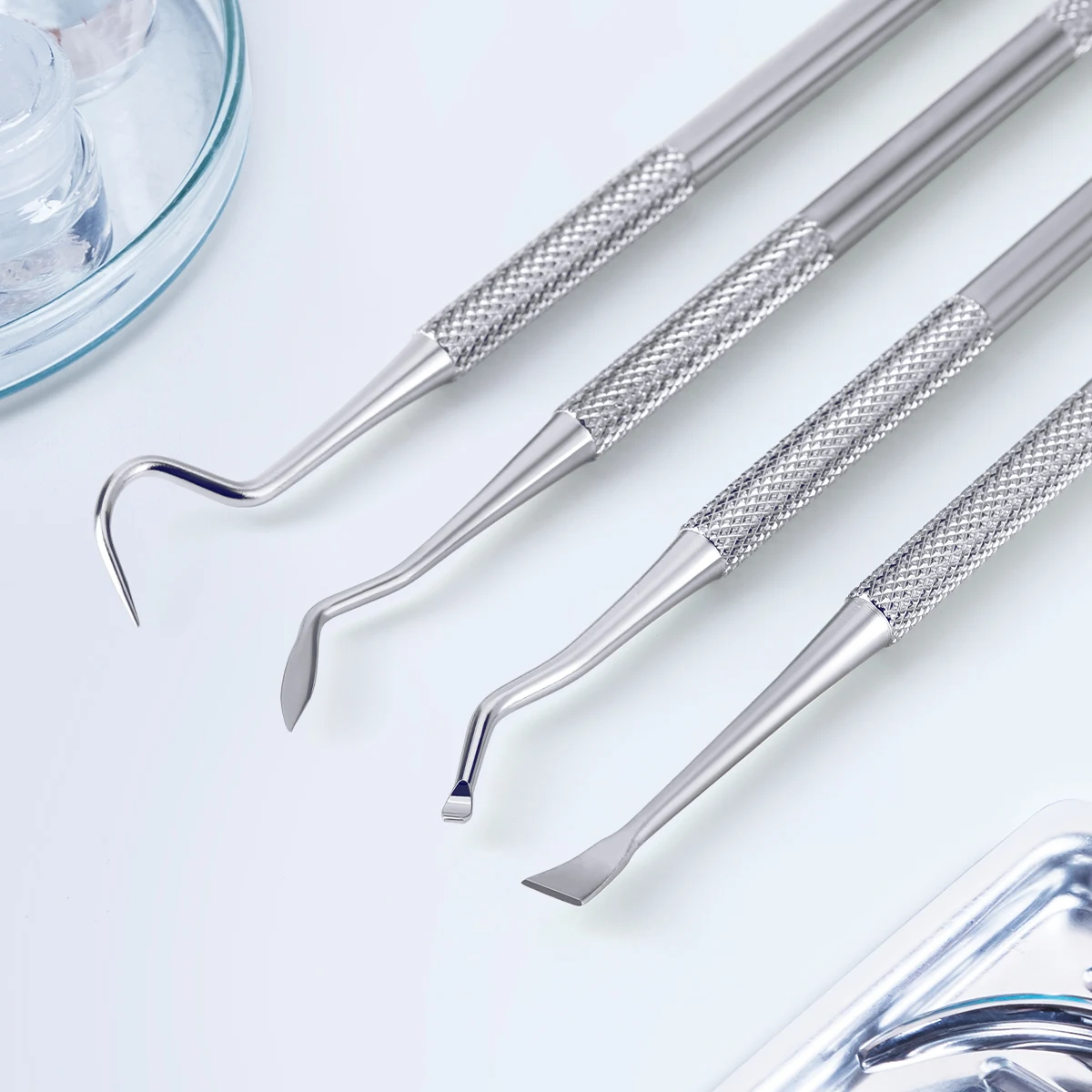 6 шт./компл. набор инструментов для чистки зубов из нержавеющей стали инструменты