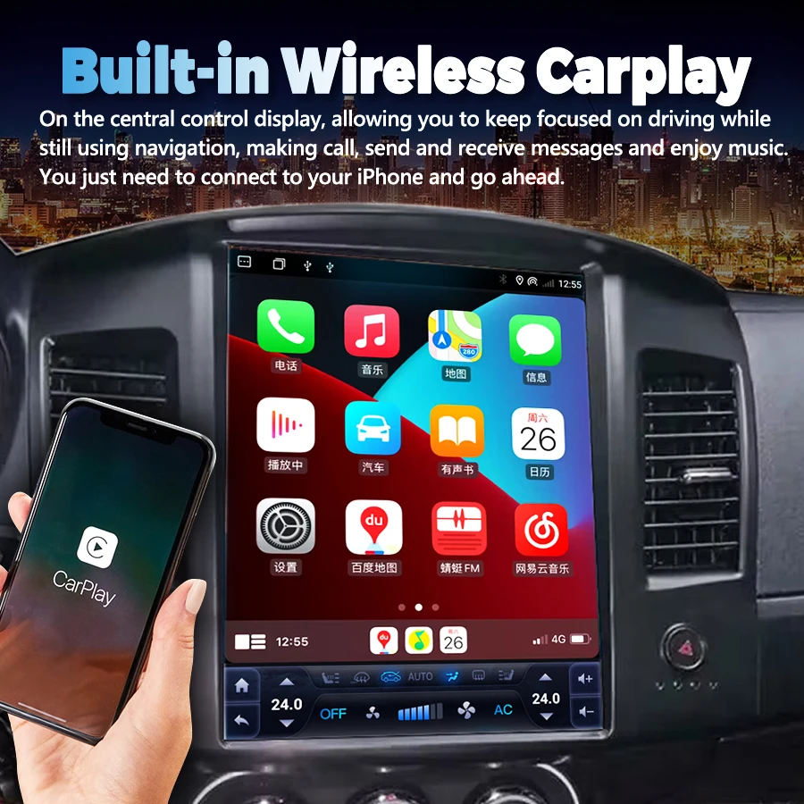 12 1-дюймовый автомобильный радиоприемник с сенсорным экраном для Mitsubishi Lancer 10 CY