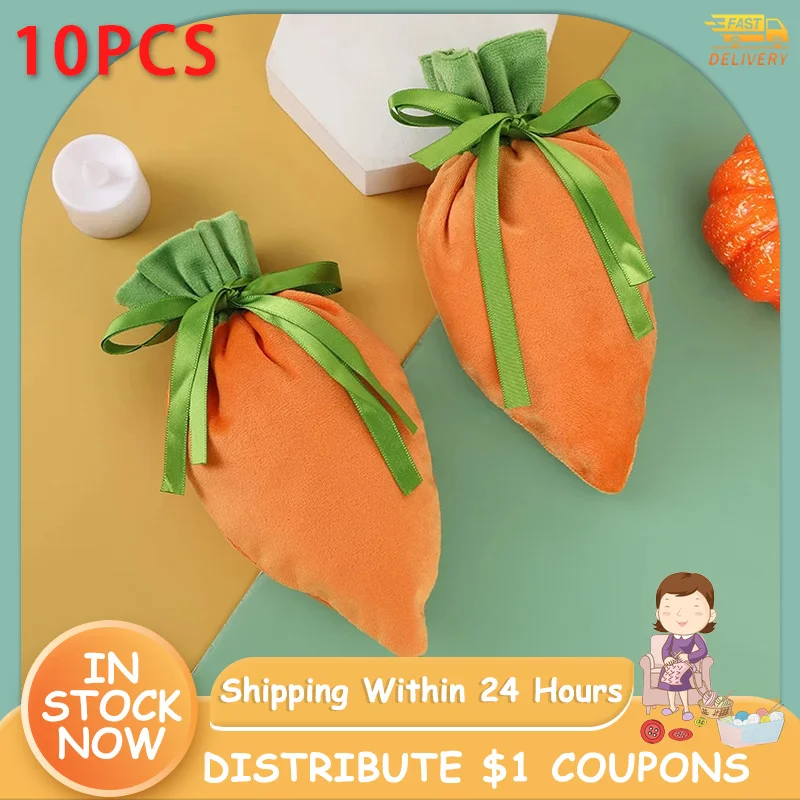 

10PCS Velvet Easter Bags Cute Bunny Gift Packing Dropshipping Rabbit Valentine Candy Bags Wedding Birthday Party Decoration 2023