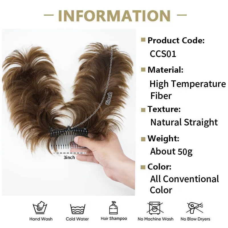 Грязный пучок волос боковая расческа заколка в волосы для женщин короткие