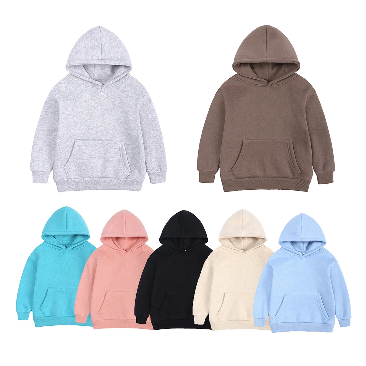 

Kids Baby Boys Girls Sweatshirts Hoodies Clothes Toddler Autumn Winter Casual Warm Hooded T-shirt Long Sleeve Tops 1-9 Years
