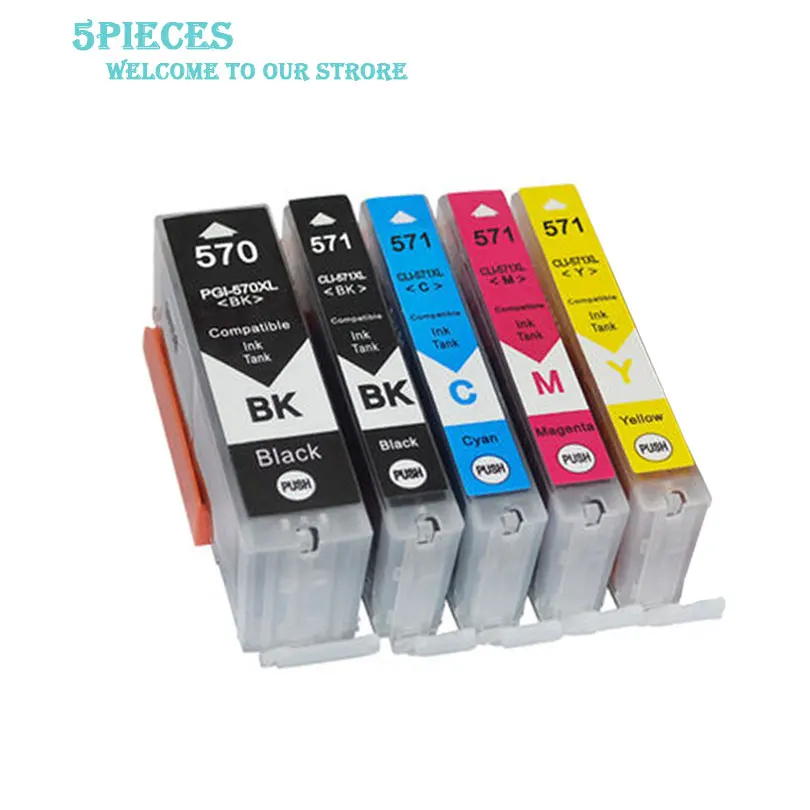 

LuoCai PGI-570 CLI571 Compatible Ink Cartridges For Canon PIMXA MG5750/MG5752/MG5753/MG6850/MG6851/MG6852/MG6853/TS6050 Printers