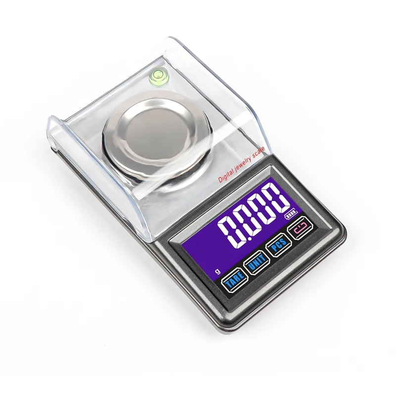 

0.001g Precision Digital Milligram Scale 20g 30g 50g Mini Electronic USB Weight Balance Touch Screen Gold Jewelry Carat Scale