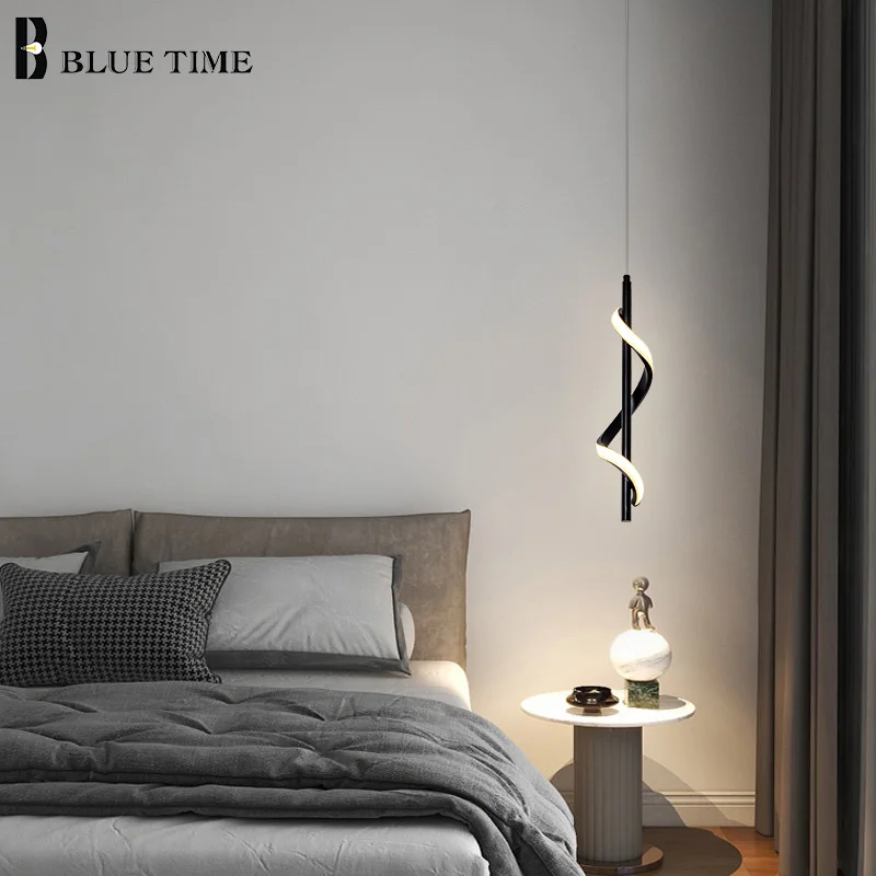 Simplicity LED Pendant Light for Living Room TV Background Wall Bedroom Bedside Lamp Home Indoor Creative Lighting