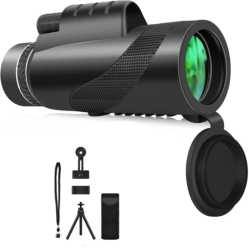 

12X50 HD Telescope With Smartphone Holder & Tripod Waterproof Monocular For Bird Watching Travel Hiking Camping