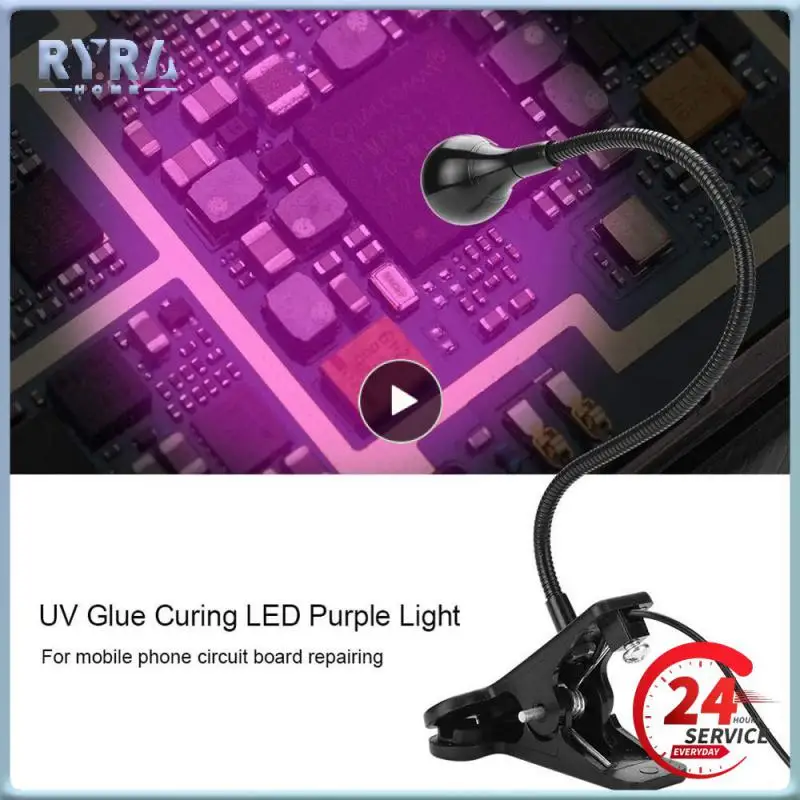 

1~6PCS 395NM LED Ultraviolet Lights DIY Nail Art UV USB Mini Gel Desk Lamp Nail Dryer Purple Atmosphere Light