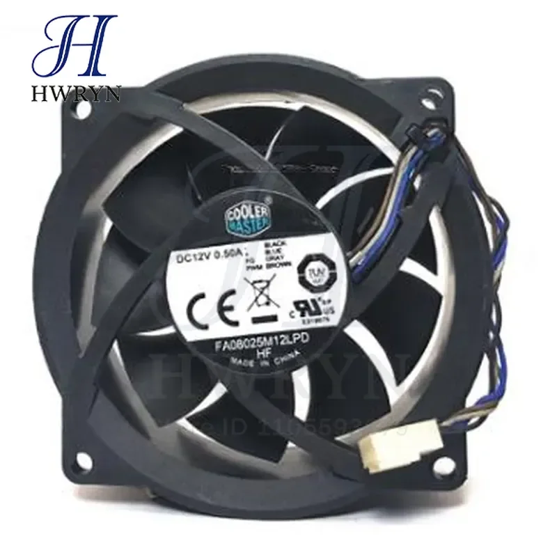 Вентилятор охлаждения процессора CoolerMaster FA08025M12LPD 12V 0.5A 804057-001 80x80x25мм 4-контактный для радиатора ЦП (art.: 3920dcbcd1086) - 3920dcbcd1086