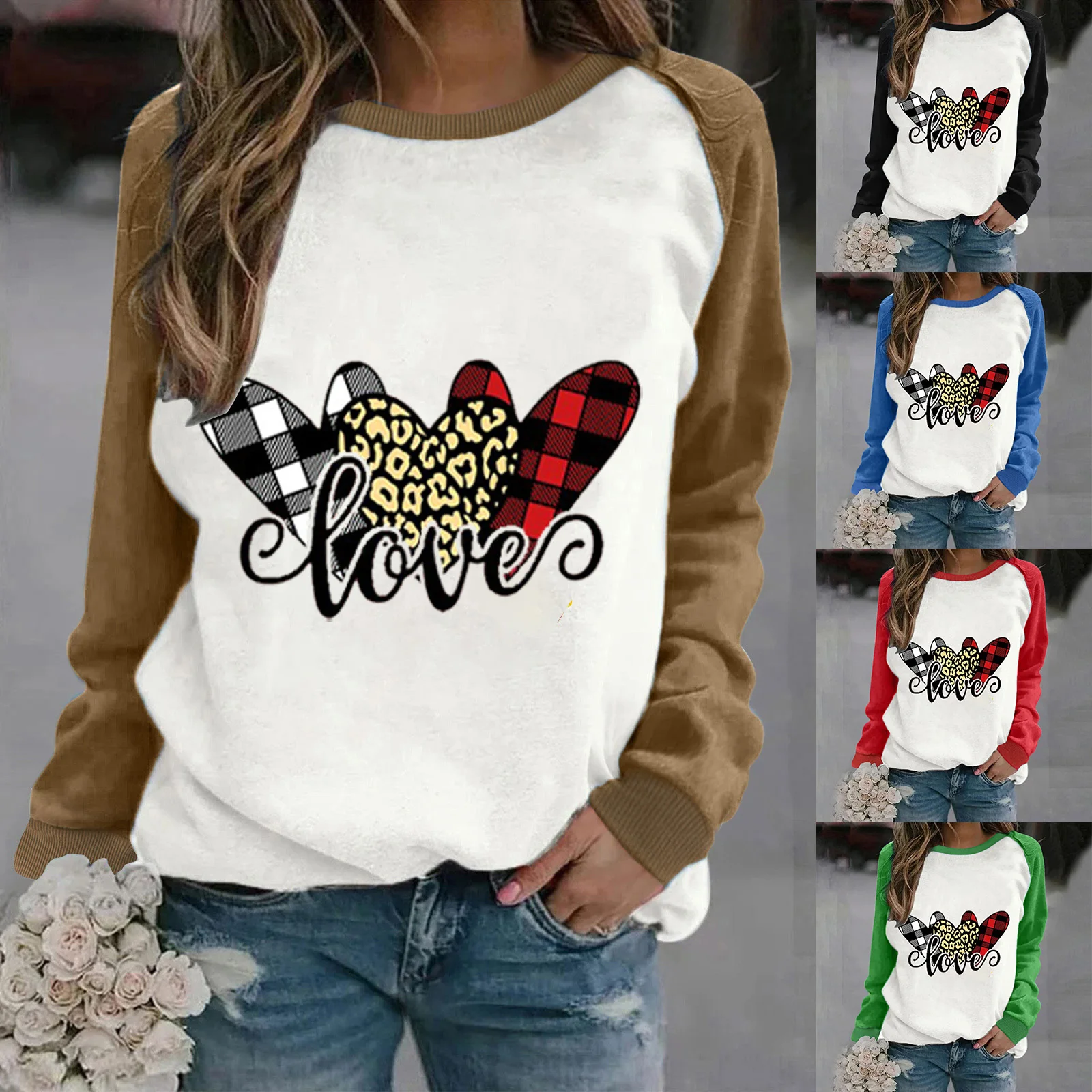 

Valentines Day Womens Casual Long Sleeve Sweatshirt For Women Loose Fit Sweatshirt For Women Hoodies Cool Style Casual Oversize