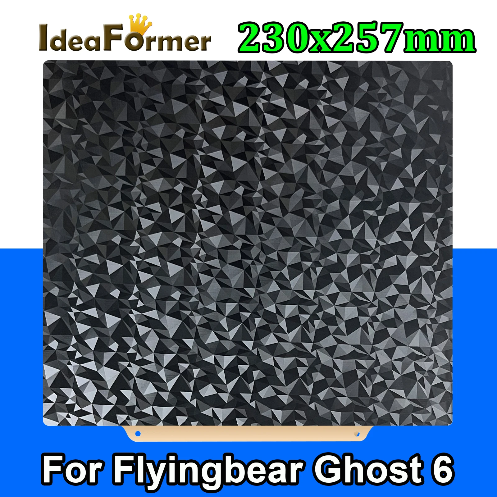 

Для Flyingbear Ghost 6 Hotbed 230x257 двухсторонняя PEO PEI Магнитная сборная пластина пружинная стальная пластина летающие детали для 3D-принтера