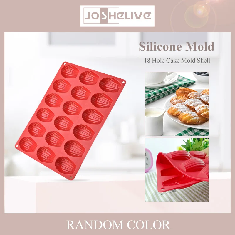 

3d Food Grade Cookie Mold Non-sticky Silicone Cake Mould Madeleine Shell Baking Pan Kitchen Baking Tool Mini Bpa-free Diy