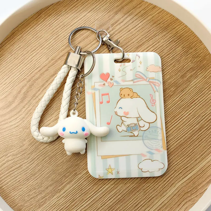 Sanrio Cinnamoroll Брелок С Рисунком Собаки Из Мультфильма Складной Женский ID-карта