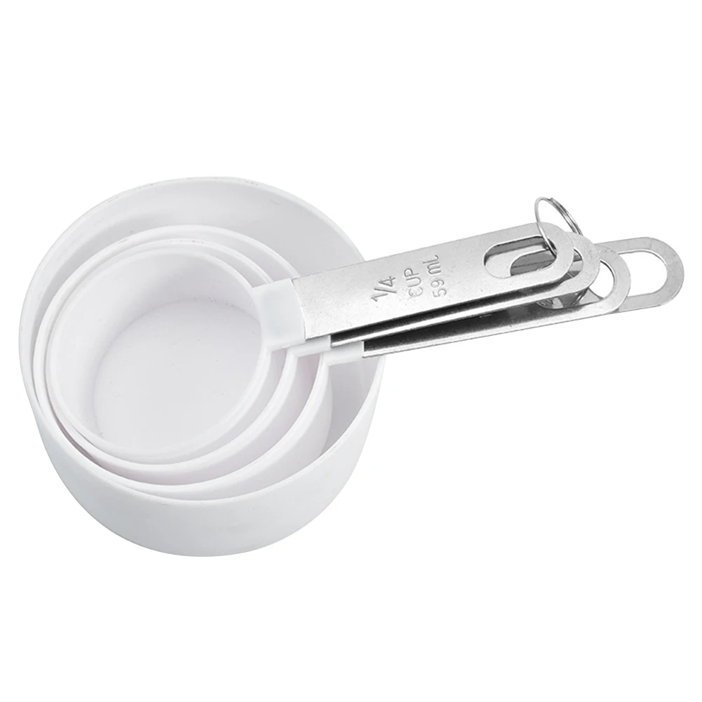 

4pcs 4 Sizes Baking Cooking Easy Clean Stainless Steel Anti Slip With Hanging Hole Measuring Cup Kitchen Home Tool Restaurant