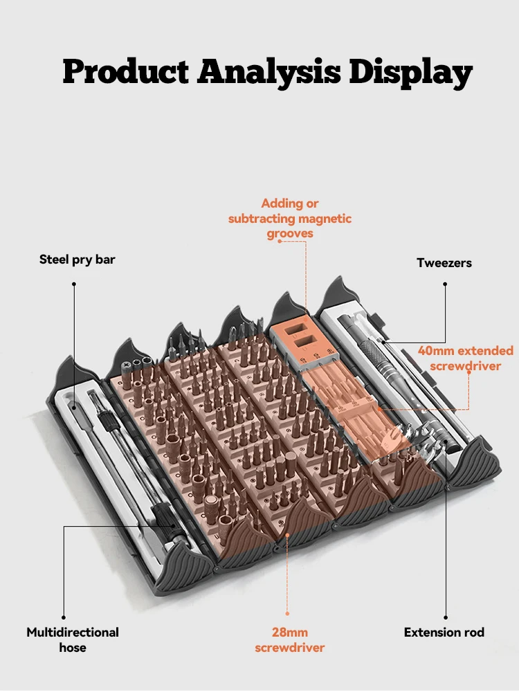 Набор прецизионных отверток 128 в 1 креативный цилиндр рулоне Чехол Органайзер