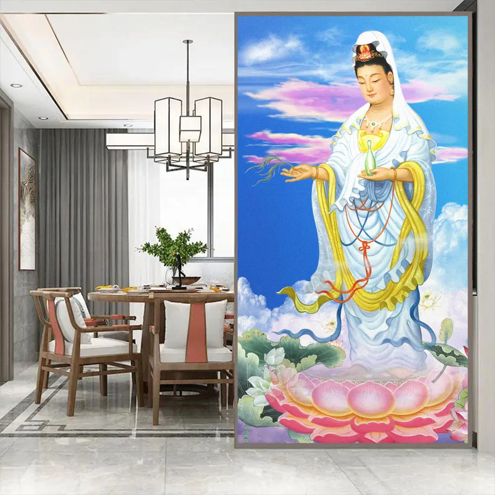 Узор Guanyin Конфиденциальная оконная пленка термоконтроль блокировка УФ-излучения