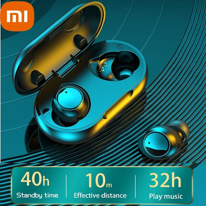 

XIAOMI Wireless Headphones TWS Bluetooth 5.0 Earphones Sports Waterproof Headsets HiFi 9D Bass Stereo Earbuds with Microphones