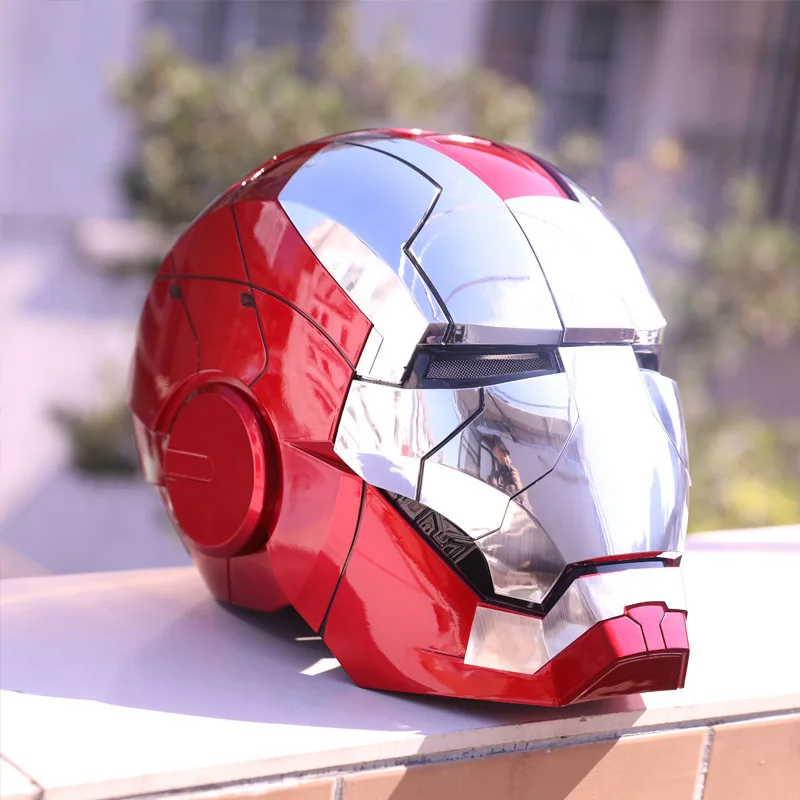 

2022 Marvel Iron Man Mk5 Helmet Electric Multi Piece Opening Closing Chinese English Bilingual Voice Remote Control Cosplay Toy