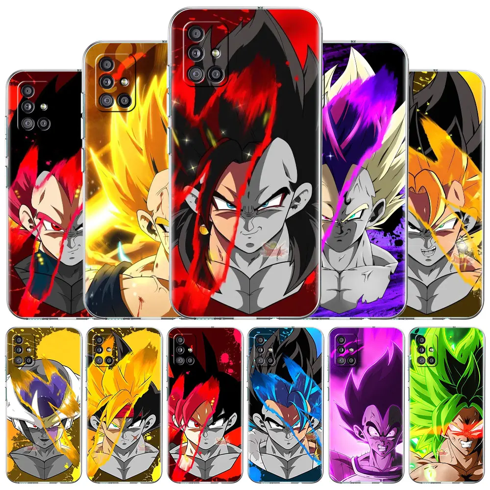 

Phone Case For Samsung Galaxy A52 A32 A71 A21s A12 A22 A51 A50 A33 A31 A41 A72 Luxury Funda Soft Coque Anime Kakarots