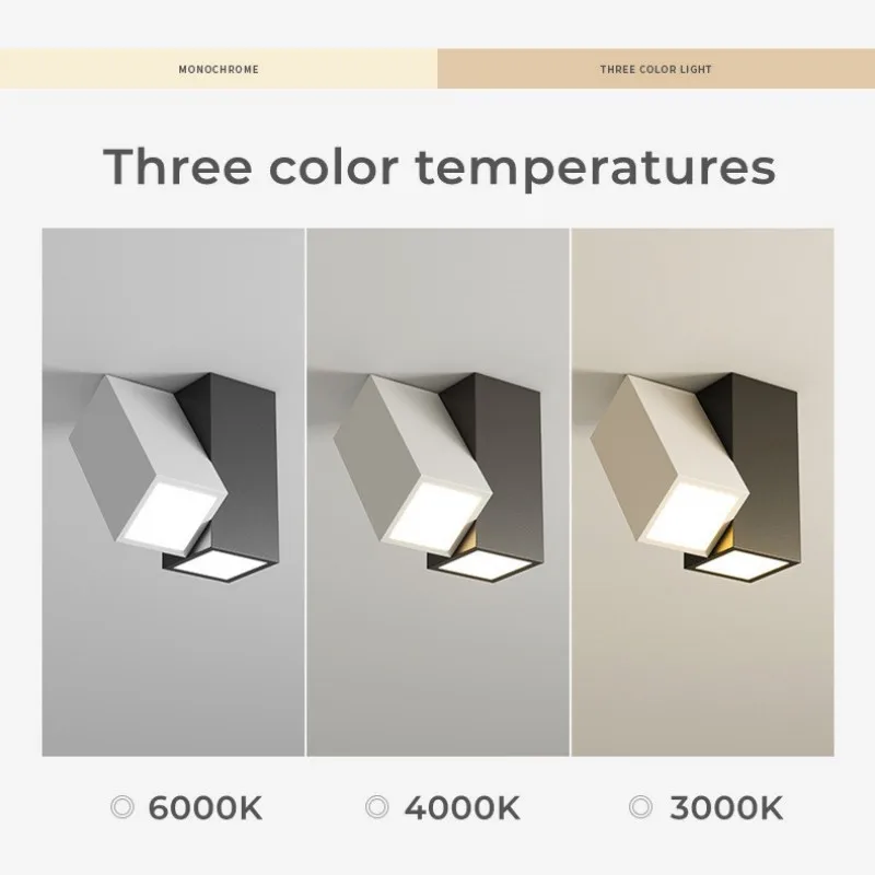 Диммируемый настенный потолочный светильник для входа в коридор квадратные