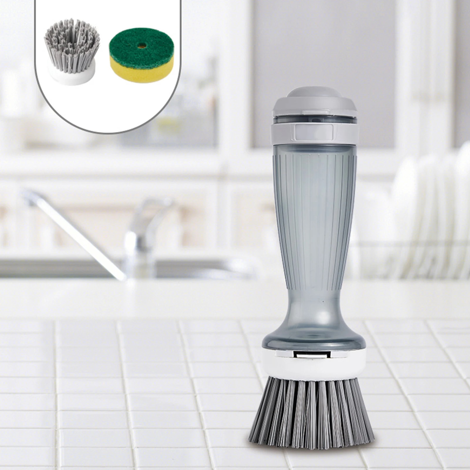 

Щетка для мыла со сменной головкой и дозатором мыла