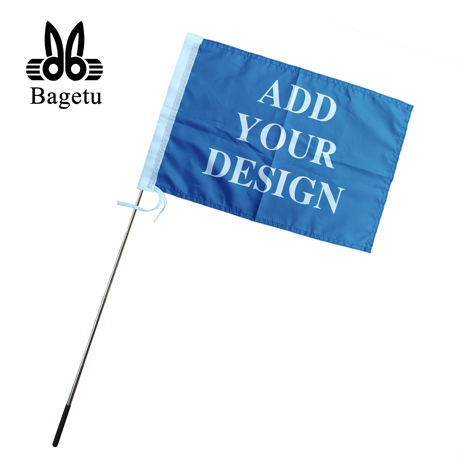 

Bagetu Custom Flag with Sleeve Design Your Own Handheld Flag with Telescopic Pole