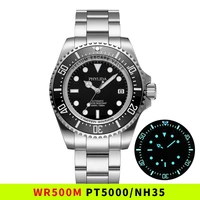 new phylida 43 5mm mens sport diver watch pt5000 nh35 automatic wristwatch sapphire stainless steel 50bar 500m wr