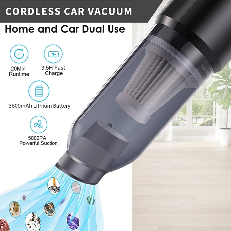 Бытовая техника автомобильный беспроводной мини-пылесос мощный циклонный