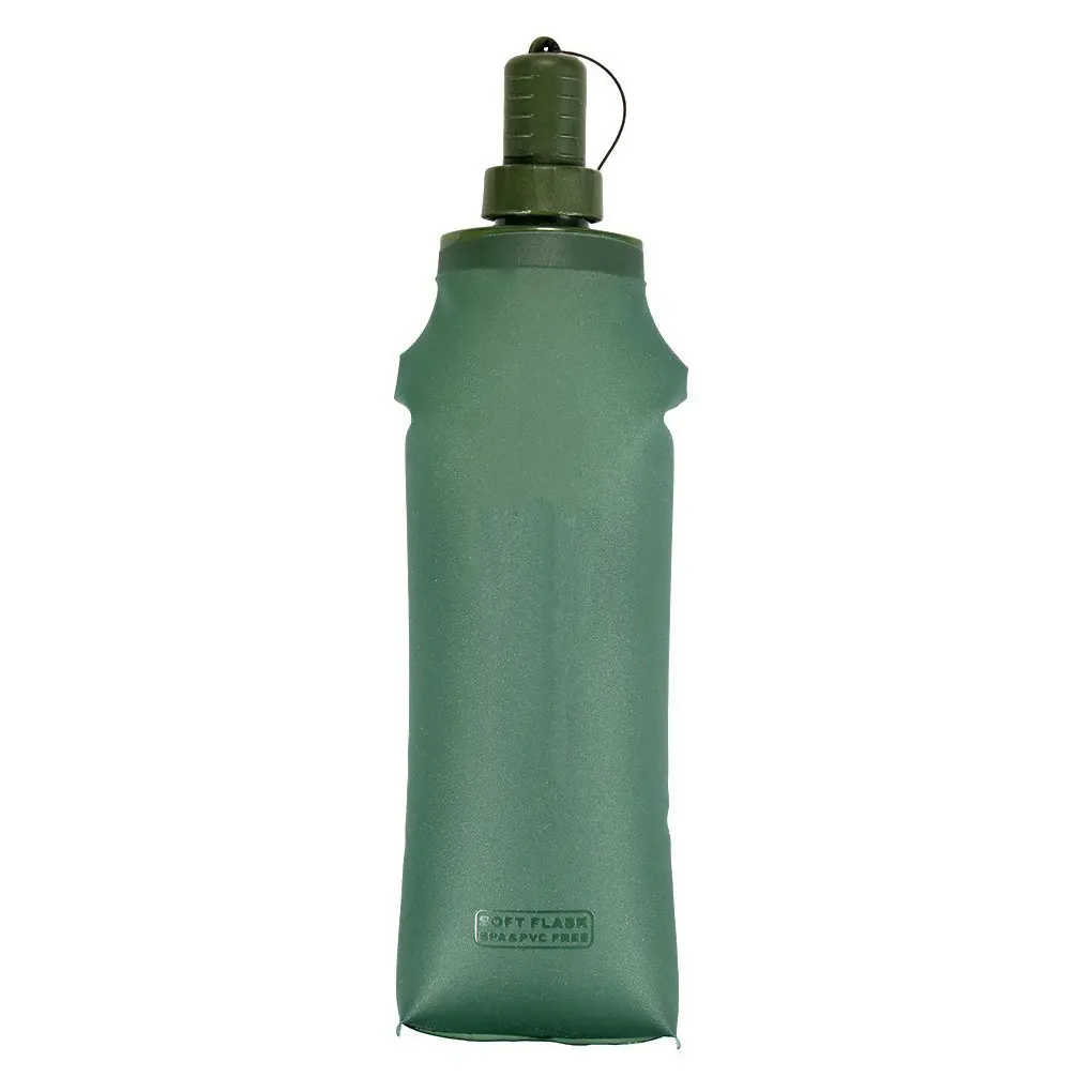 

TPU Water Bottle Portable Refillable Foldable Wide Mouth Flexible Washable Bag Travelling Cycling Bottles Container