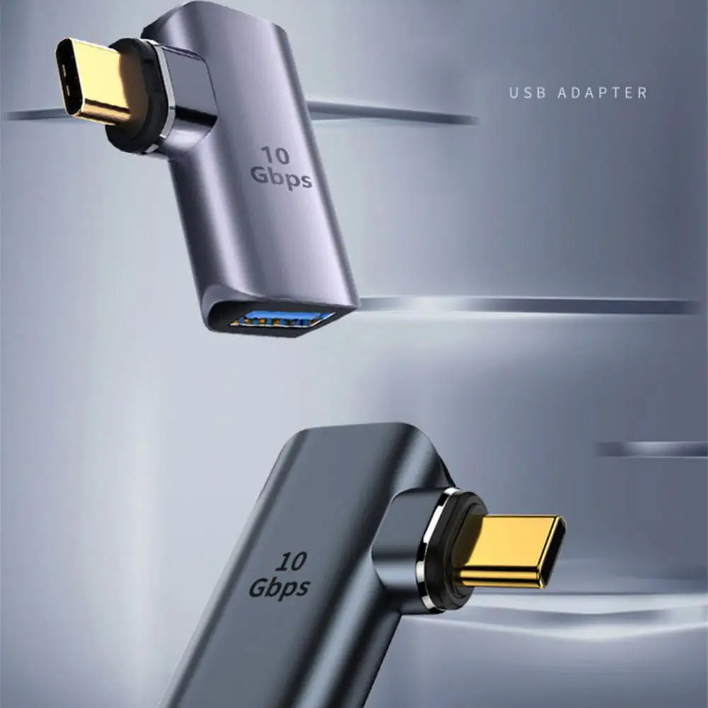 

10Gbps OTG Magnetic Charging Adapter 2-in-1 1080P 60Hz USB3.0 Female To Type-C Male 15V 5V 3A Aluminum Alloy For Notebook Tablet