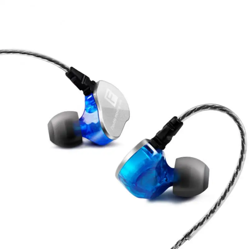 

3.5mm In-ear Music Earphone Dual Dynamic Stereo Headset Quad Core Headphones Wired Headphones Subwoofer Round Hole Earphone