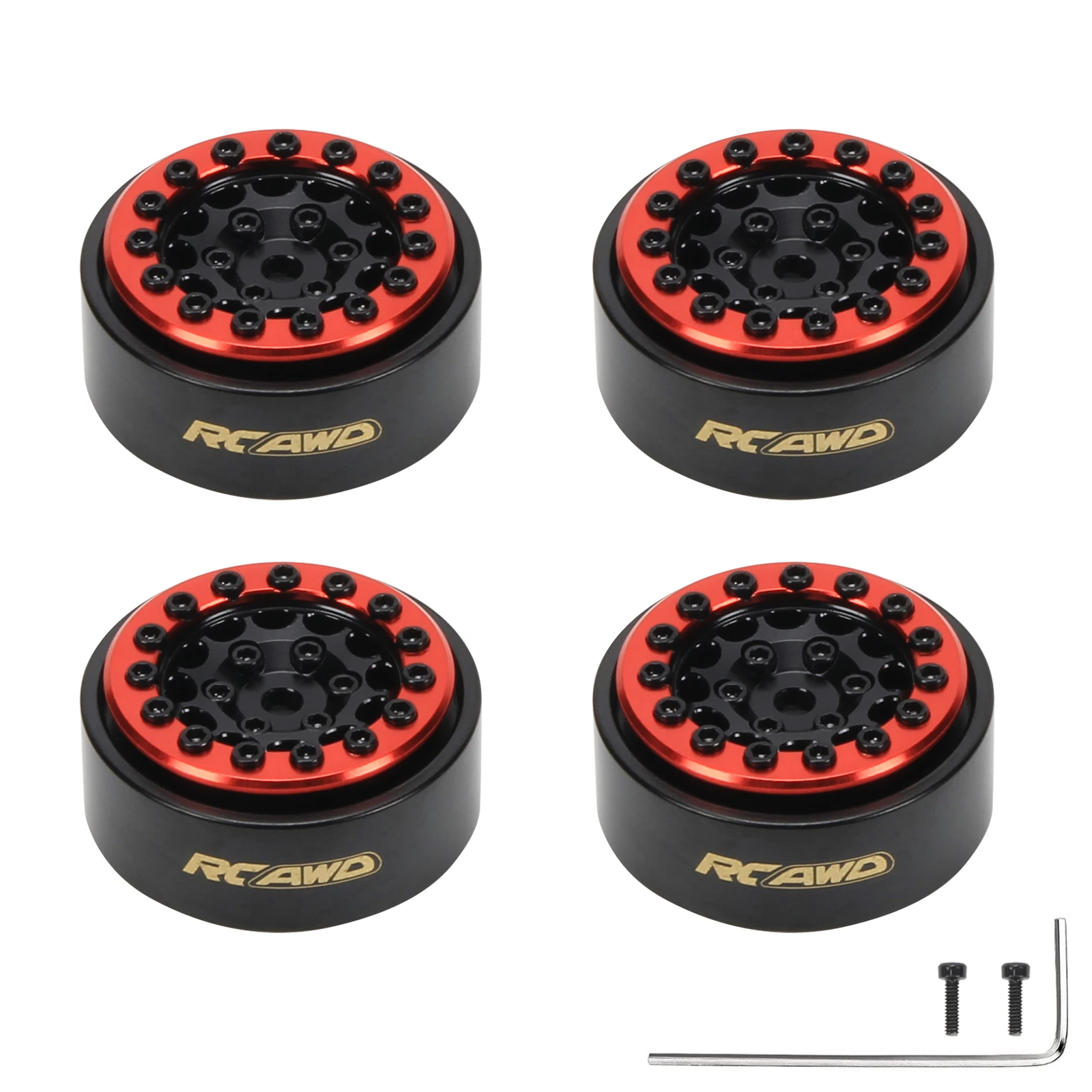 RCAWD сплав 1 0 Beadlock SCX24 колесный обод и Стопорная гайка для Axial 1/24 Series Запчасти