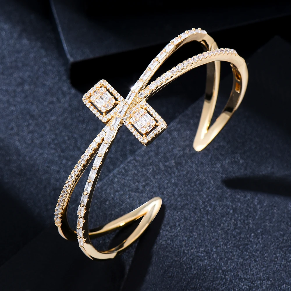 

Missvikki Luxury Gorgeous Charm Bangle For Women Bridal Wedding Cubic Zircon Luxury Bracelet Party Jewelry 2023 New Jewelry