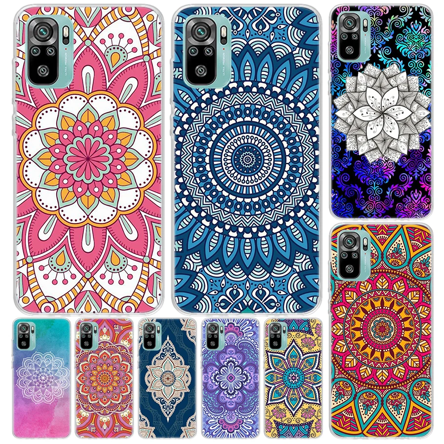 Цветной чехол Totem Mandala с цветами для Xiaomi Redmi Note 10 10S 11 11S 9 Pro 9S телефона 11E 11T 9T 8T 8 7 6 5 4X