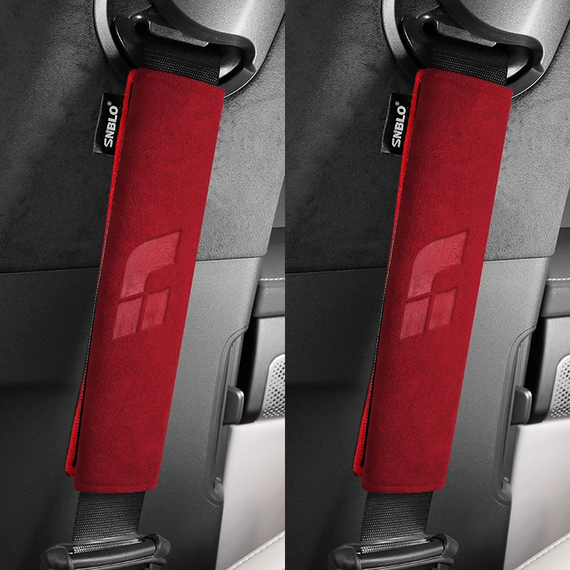 Фото Для LEADING IDEAL LiXiang L9 L8 L7 L6 ONE: Аксессуары для автомобиля из алькантары и замши, накладки на ремни безопасности для салона автомобиля №4
