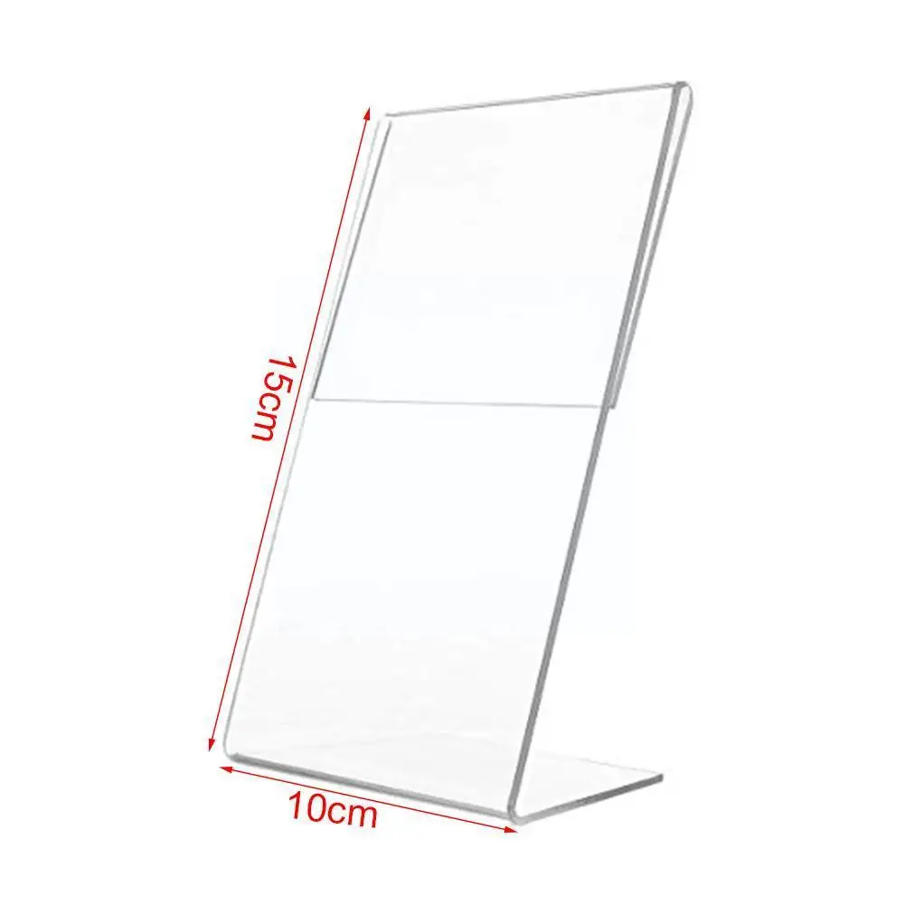 5pcs Acrylic Transparent Card Holder Stand Desk Sign Label Price 1.3mm A6 Paper Frame Display Holde M7f6 |