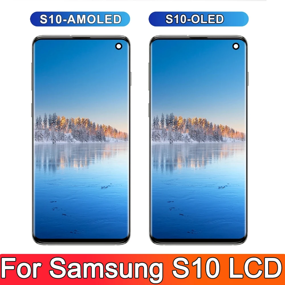 OLED для Samsung Galaxy S10 2019 SM-G9730 G973F ЖК-дисплей дигитайзер сенсорного экрана в сборе