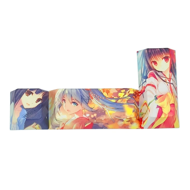 

3Pcs Keycaps Japanese Cartoon Anime PBT ESC Enter Numpad Enter Keycap for Mechanical Keyboard Cherry Height Key Caps