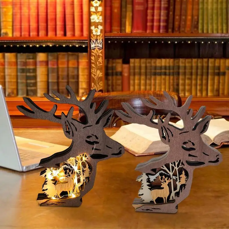 

Многослойное деревянное искусство, 3D деревянное искусство, Лесной лось, деревянные поделки, креативная резьба по дереву, искусство, многослойный деревянный настенный Декор для рабочего стола