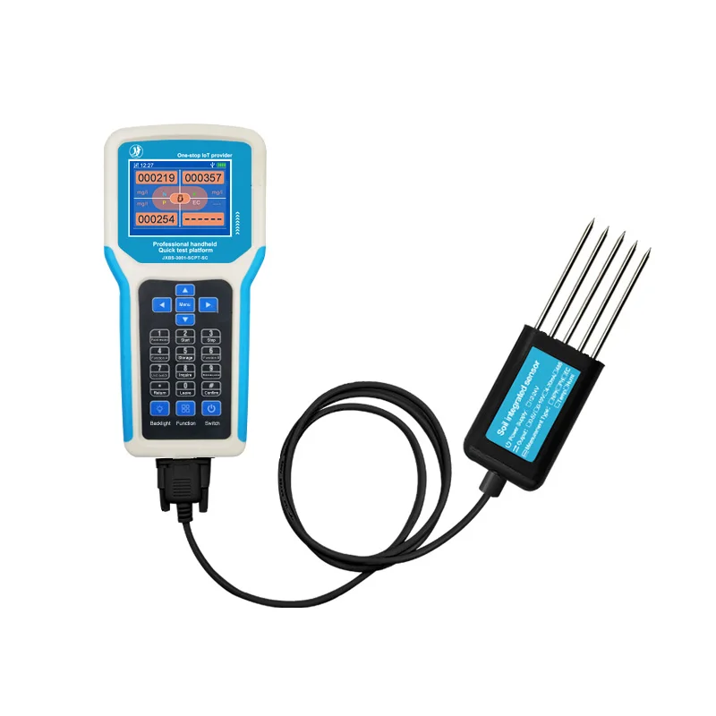

7 In 1 Portable Soil Detector Soil NPK EC Moisture Temperature Sensor Analyzer with Handheld Display Terminal