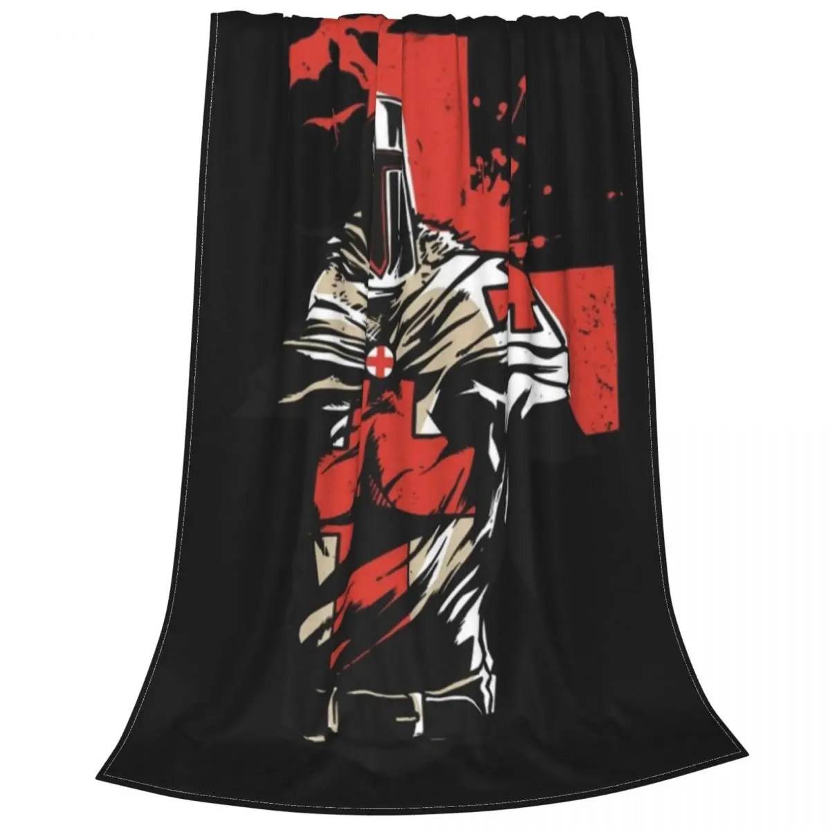 

Knights Templar Brave Rosary Crusader Blanket Velvet Decoration Portable Soft Throw Blankets for Sofa Office Plush Thin Quilt