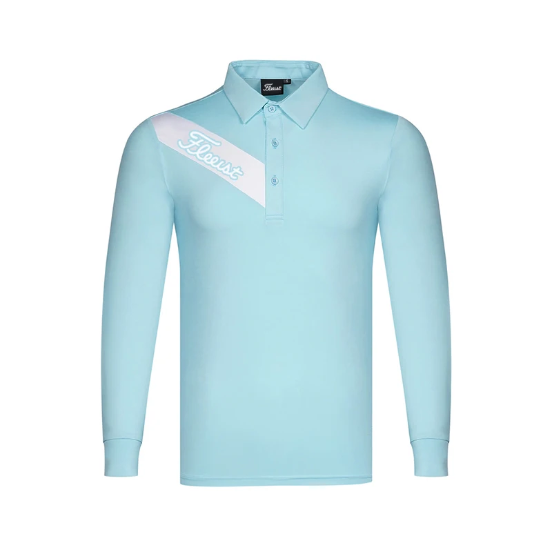 Spring Summer Golf Shirts for Men's Trend Base Polo Shirt Outdoor Sports Fashion Casual Long Sleeve T-shirt Top Golf Clothing