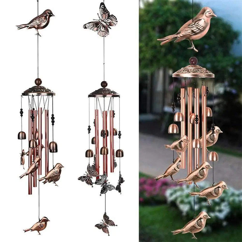 

Outdoor butterfly Wind Chimes Yard Garden Tubes Bells Copper Antique Windchime Wall Hanging Home Decor Decoration wind chimes