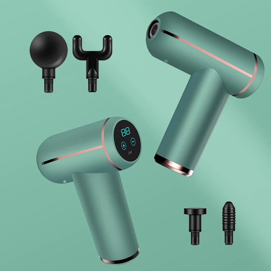 

Portable LCD Massage Gun Mini For Body Neck Back Electric Percussion Massager Deep Tissue Muscle Relaxation Fitness Fascia Guns