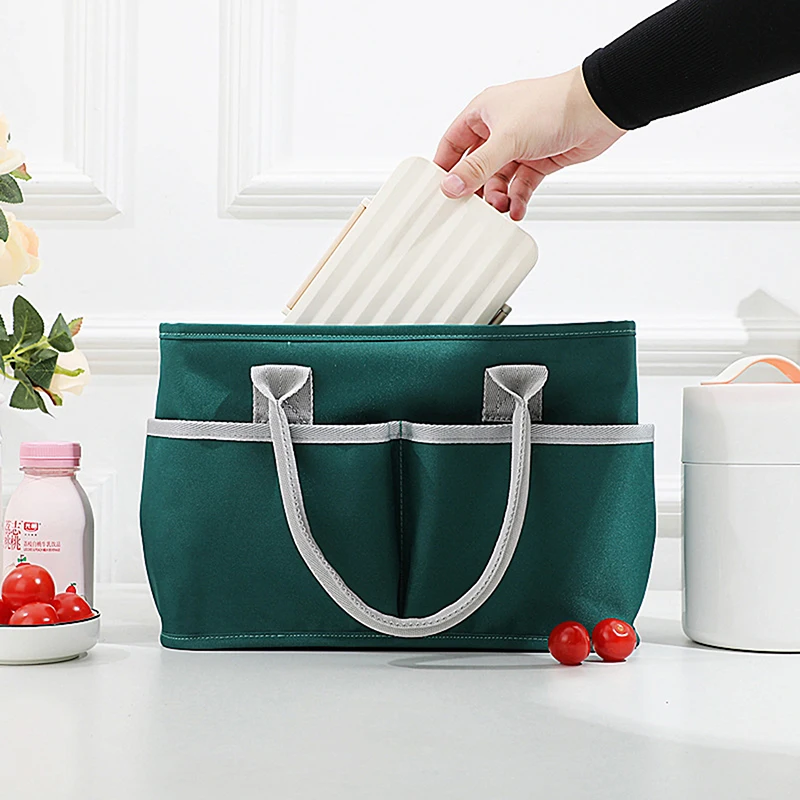 

Fashion Portable Thermal Insulated Lunch Bag Cooler Lady Carry Picinic Food Tote Insulation Package Lunchbox Storage Bag 2023